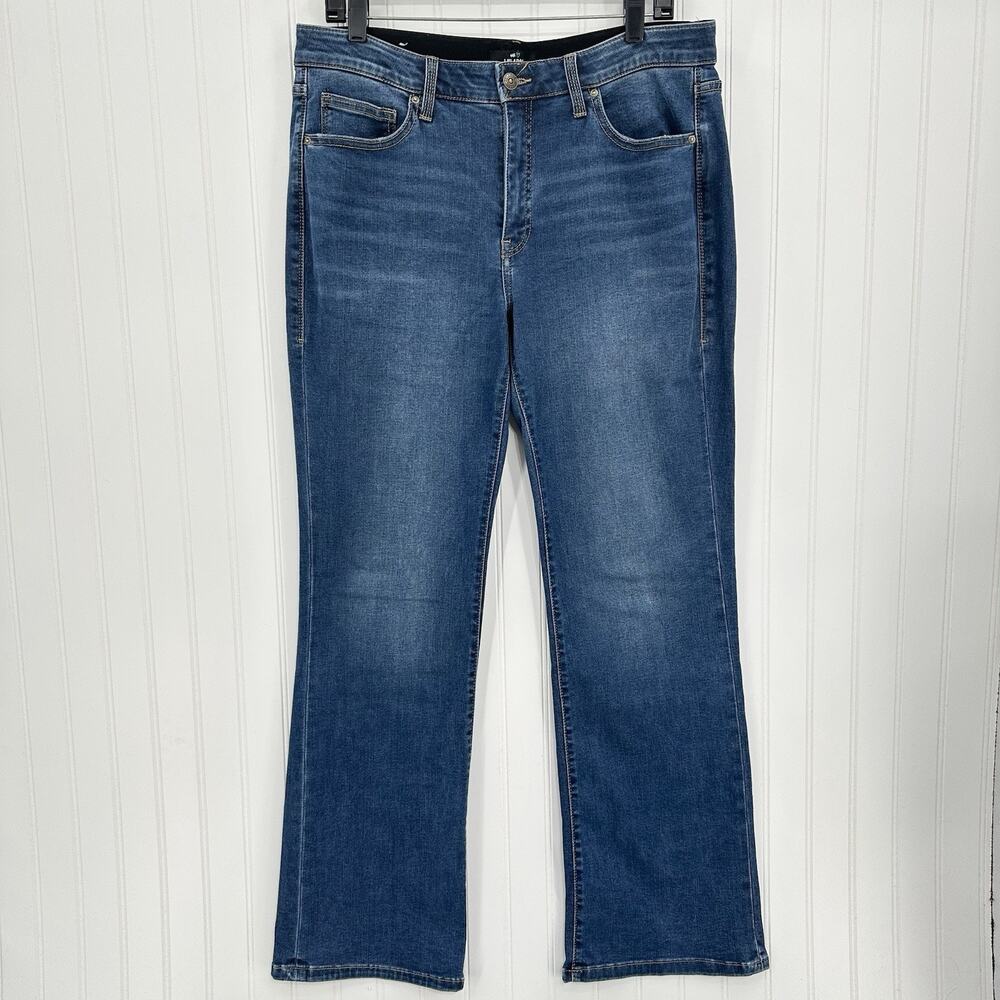 Lularoe Jeans Womens 32 US 14 Bootcut Blue Stretch Denim Tummy Panel Western EUC